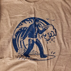 bigfoot surfing shirt