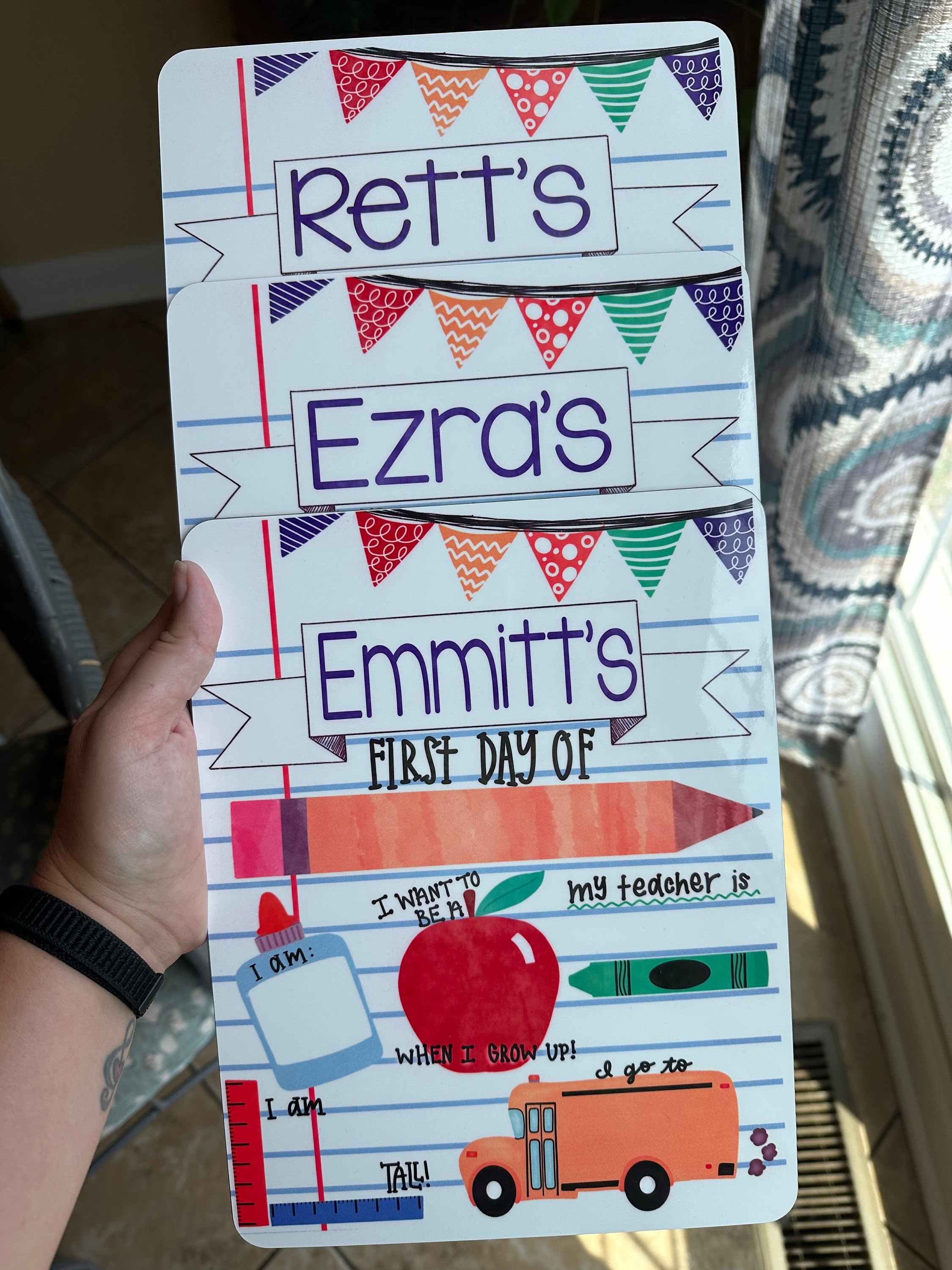 Personalized Back to School Dry Erase Board