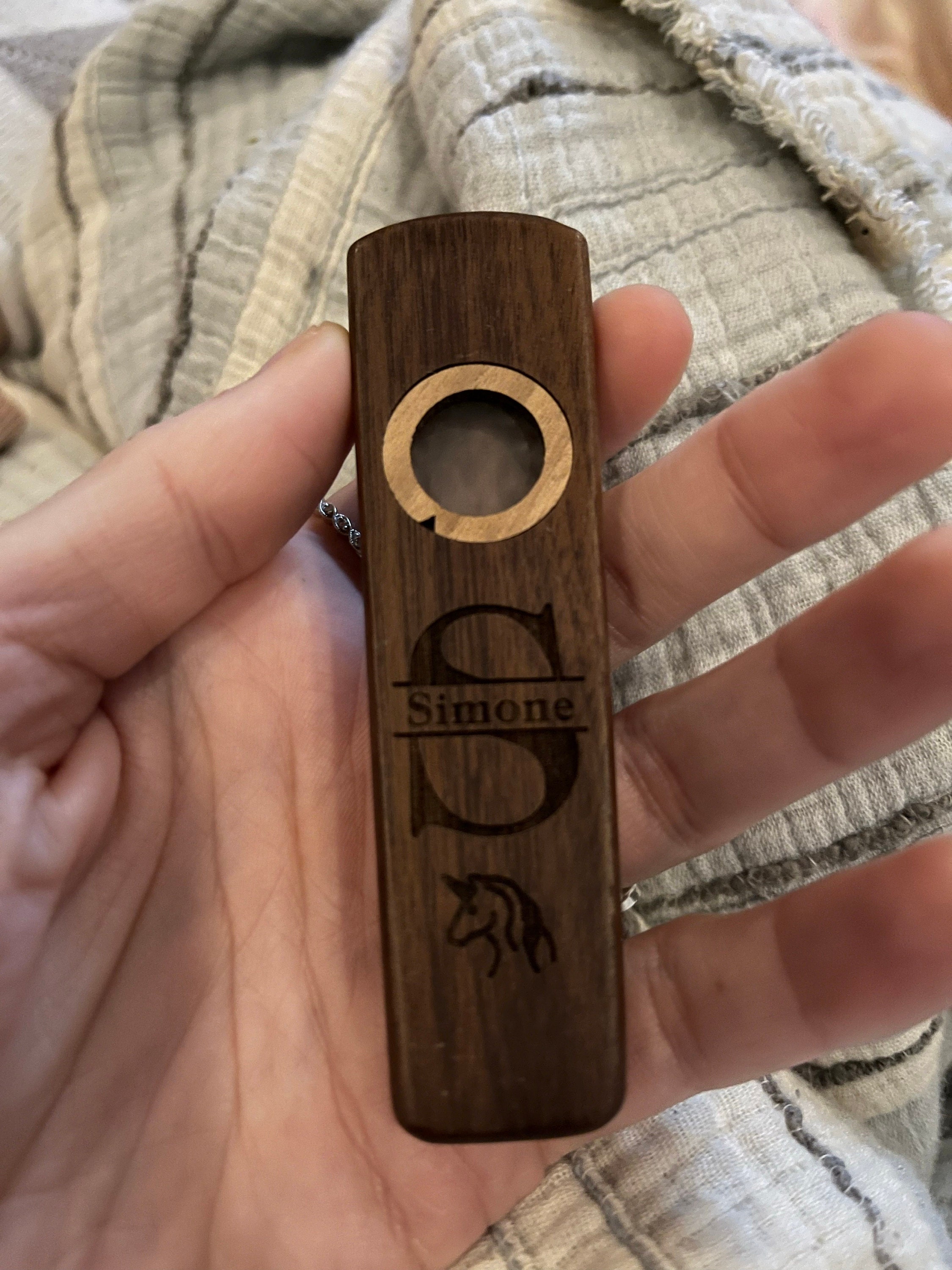 Personalized Wooden Kazoo, Custom Message Kazoos, Guitar Player Gifts