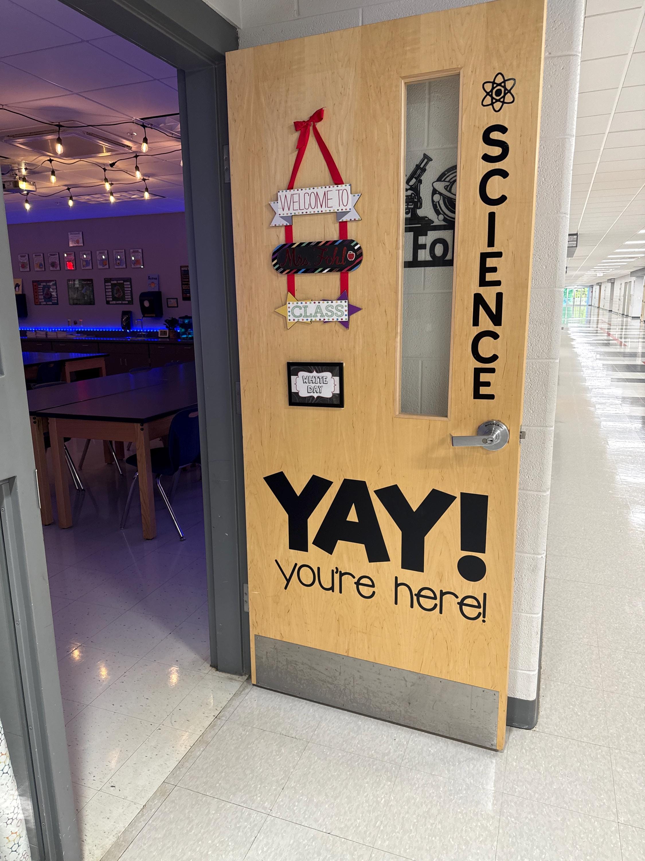YAY! you're here! Designed for Elementary Classroom Door Vinyl Wall decal School Elementary Classroom Teacher Decal Educational