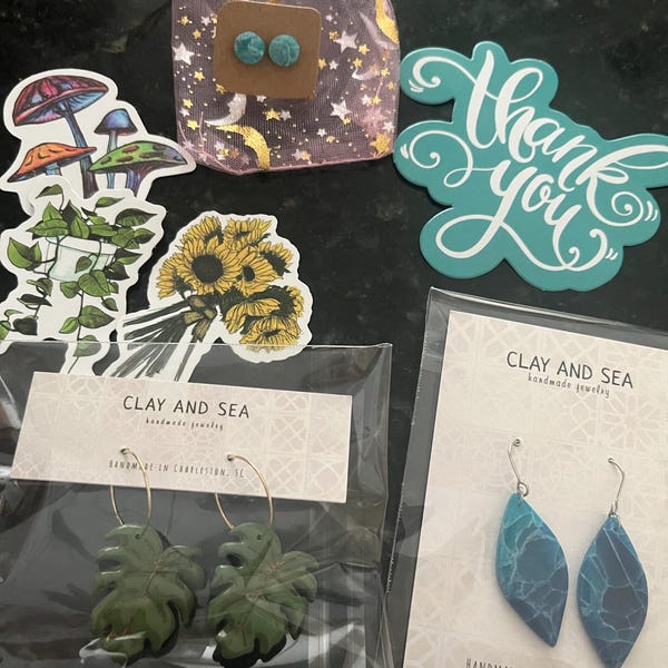 My Sister's Cottage | Waterproof | Oyster Embellished Earrings