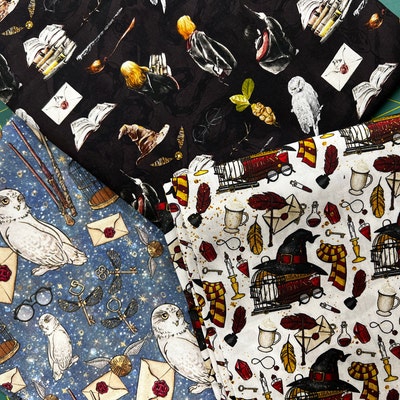 Wizard Fabric, Wizard Prints, Owl Fabric, Magic Fabric, Wizards Fabric ...