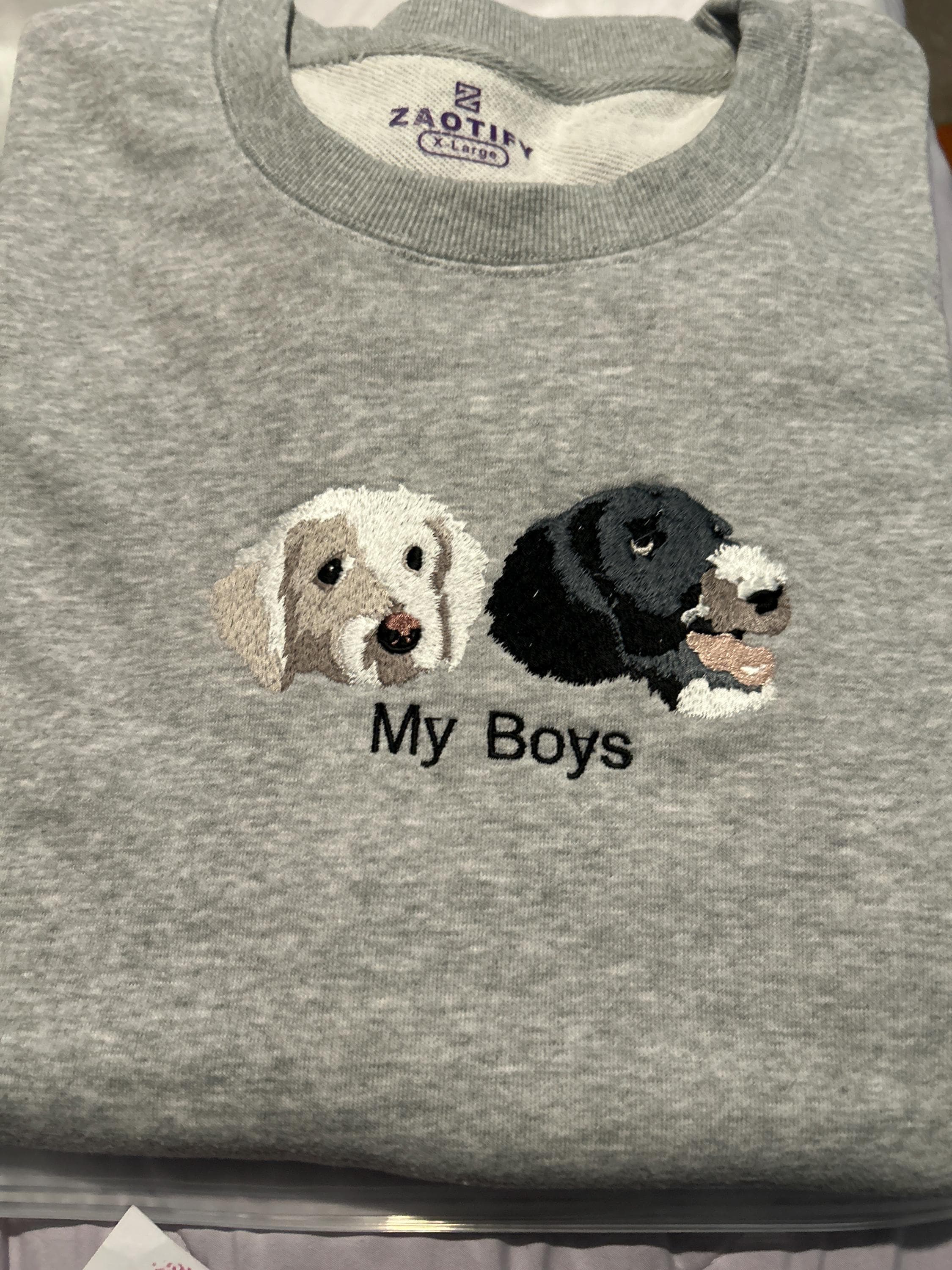Embroidered Custom Pet Sweatshirt, Custom Embroidered Dog Sweatshirt, Unisex Crew Neck, Hoodie, Unisex T-shirt, Pet Lover Gift