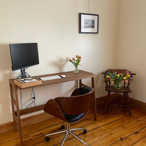 Custom Size Desk, Minimalist Desk for Computer, Mid Century Modern Desk ...