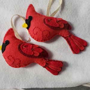 Cardinal Sewing Pattern PDF Backyard Bird Stuffed Ornament Felt Plushie ...