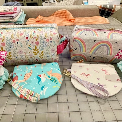 Demi Boxy Bag PDF Sewing Pattern / Sewing Tutorial / Boxy Zipper Pouch ...