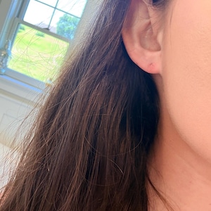 Customer photo from jharris2719, Dainty Raw Pearl Stud Earring