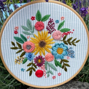 PDF Hand Embroidery Pattern Floral Embroidery Tiktok Stitch - Etsy
