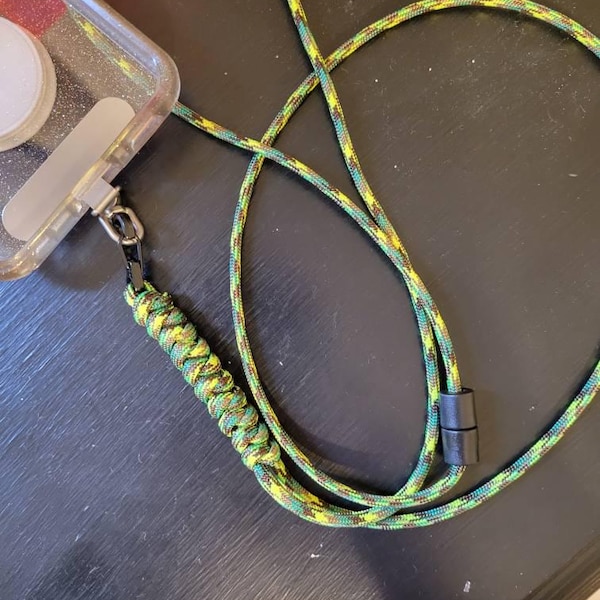 Paracord ID Lanyard With Safety Breakaway Clasp, Key Lanyard With Black ...