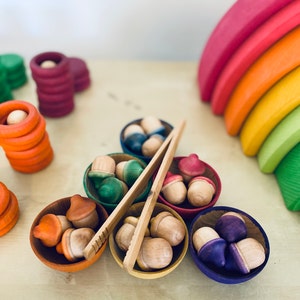 Montessori Waldorf Learning & Sorting Acorn Game Home School ...