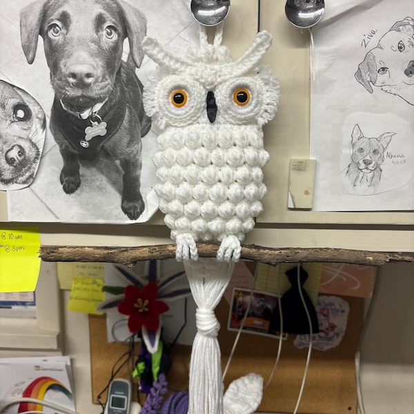 Owl Crochet Pattern - PDF File - Wall Hanging - Etsy