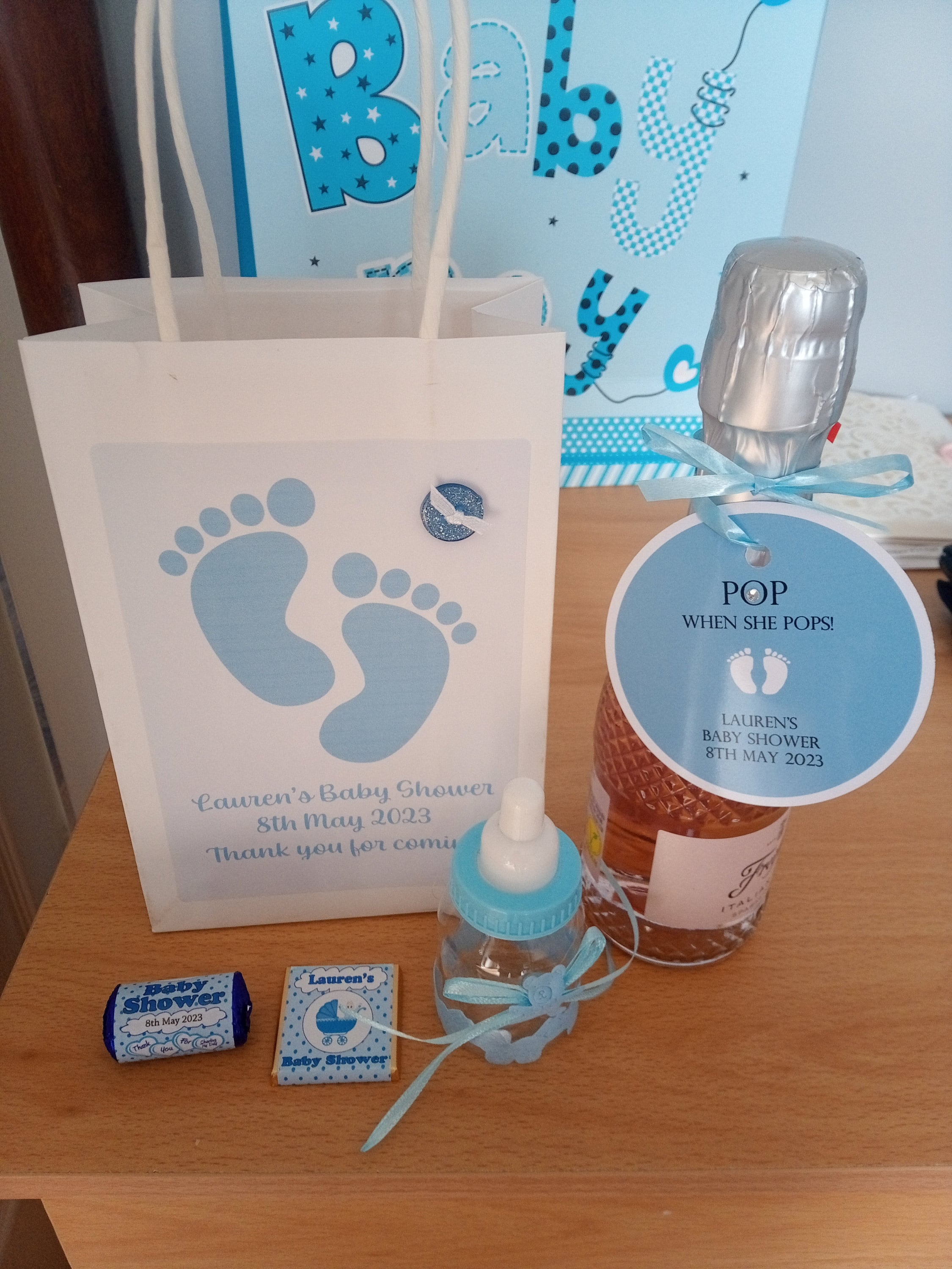 Personalised Baby shower favour bag, baby shower bag, gift bag, favour bag, baby shower gift, mum to be