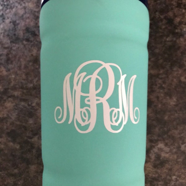 Yeti Cup Monogram Decal || Monogram Tumbler Decal, Vinyl Monogram Decal ...