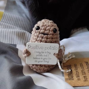 Positive Potato the Original Affirmation, Novelty Doll/figure.  Motivational, Pick Me Up, Brighten Your Day, Happy, Mental Health Gift 