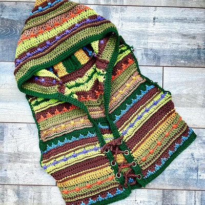 PATTERN: Fae Pixie Vest / Crochet Hooded Vest / PDF Download Etsy