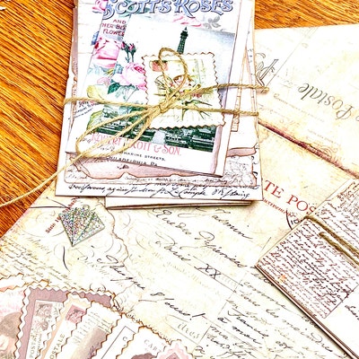 Envelope Folio, Junk Journal, Vintage, Hold Ephemera, Craft Kit, Large ...