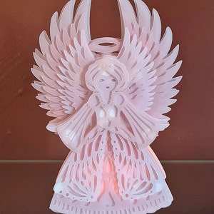 Angel, 3D Papercut Template SVG, PDF, JPG Dxf, Layered Christmas ...