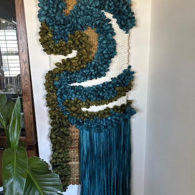 Picture Idea: Woven Wall Hanging Colorful Wall Art Tapestry Modern Macrame Barcelona