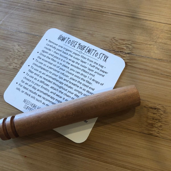 Elite Purple Heart Wood Inhaler With Necklace Portable Diffuser ...