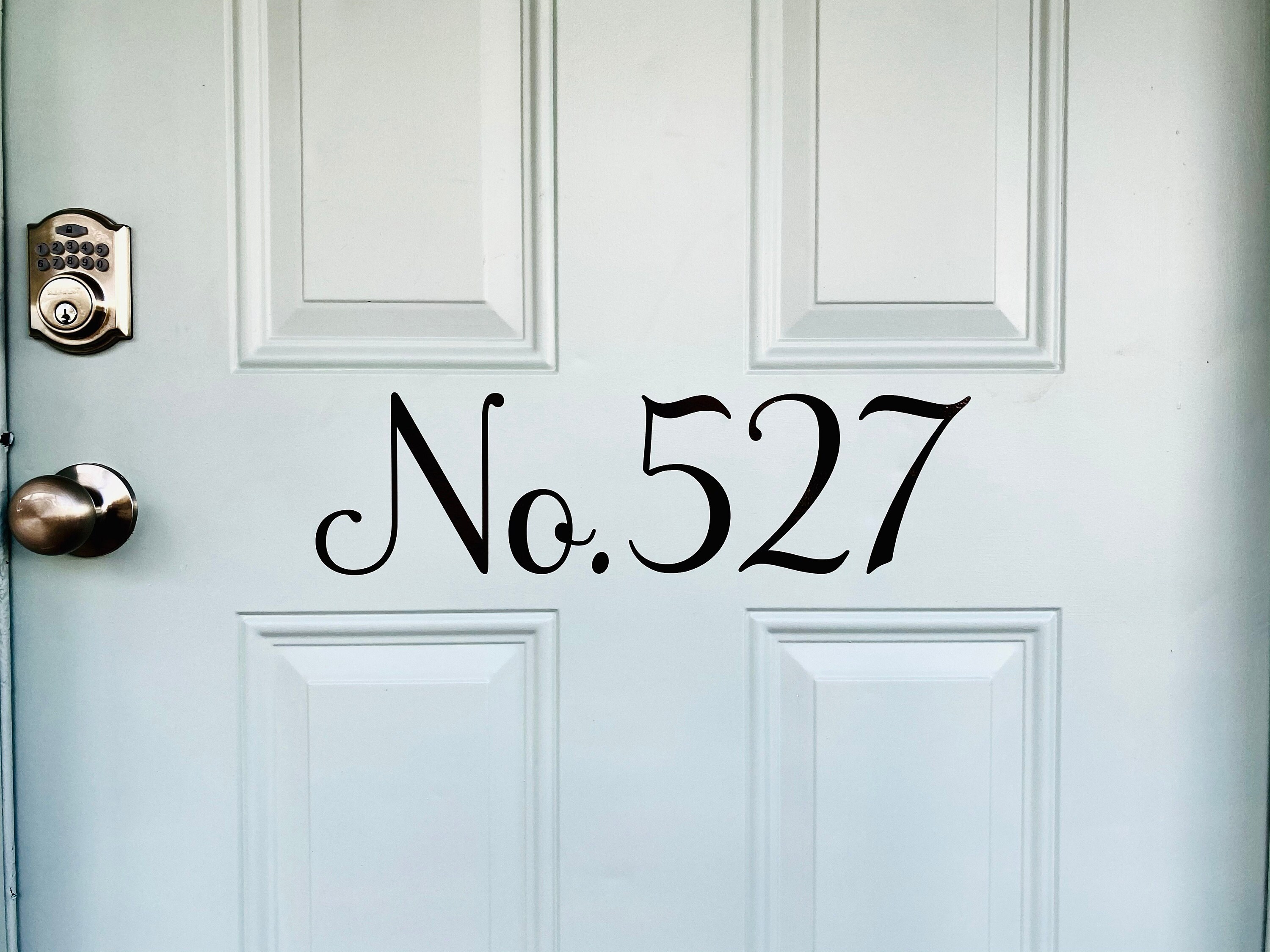 Door Number Decal House Number Vinyl Decal Address Number Decal Door