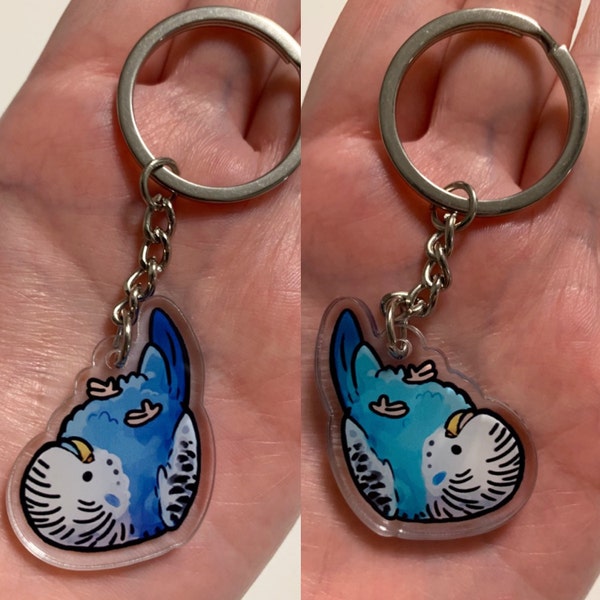 Dangling Budgie Keychain - Etsy