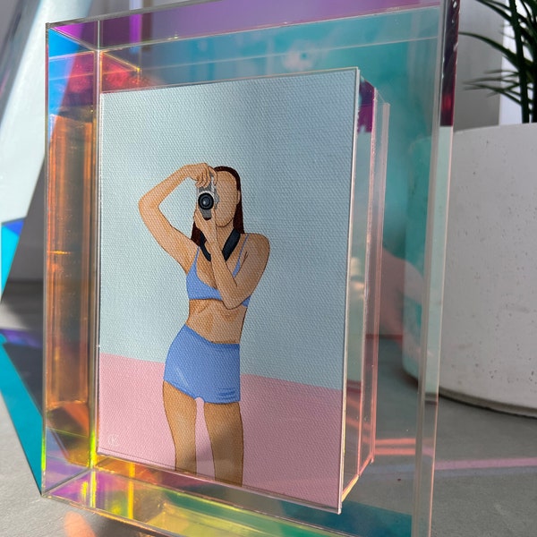 Colorful Acrylic Frame, Box Photo Frame Display, 6-inch, 7-inch, 8-inch ...