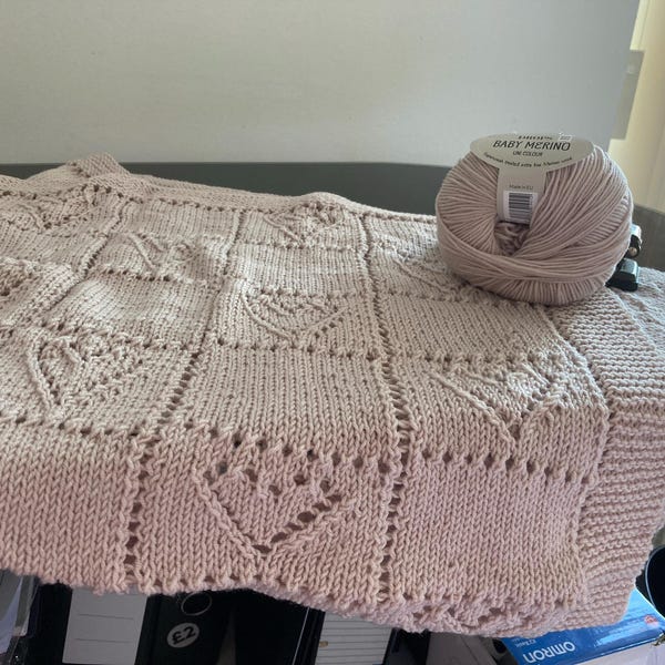 Heart Baby Blanket Knitting Pattern – Cozy & Sweet Knit, Beginner ...