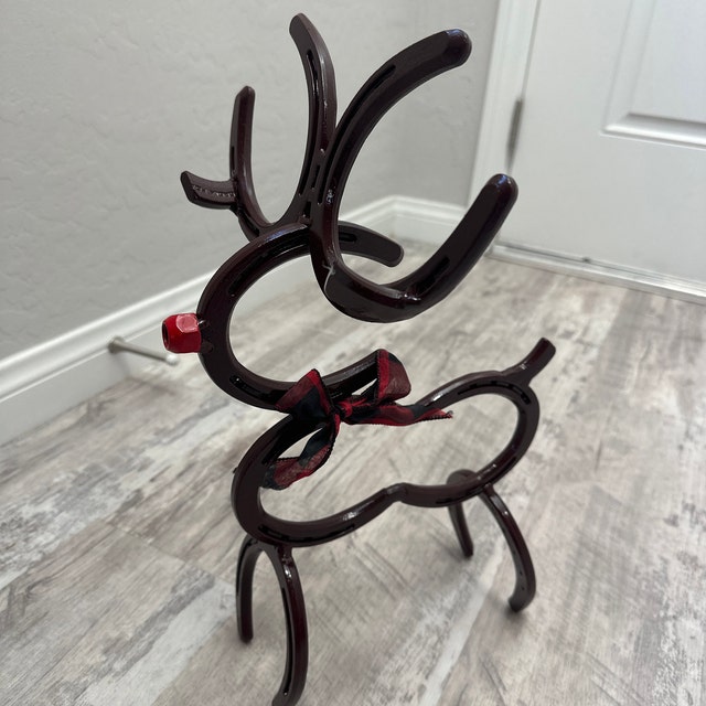 Horseshoe Reindeer Christmas Horse Shoe Reindeer Made Out of Genuine Horse  Shoes 