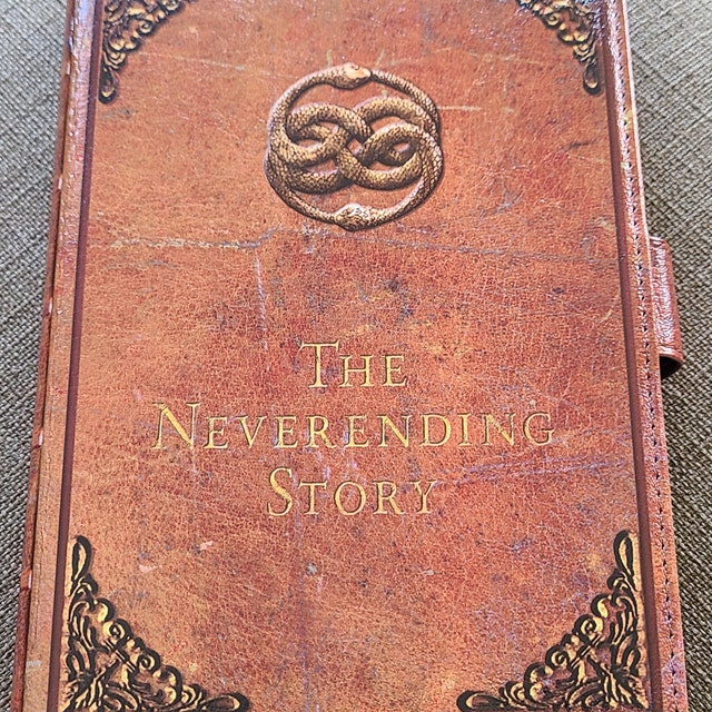 Luxury Faux Leather Book Look Kindle Case The Neverending Story Movie Book  – KleverCase