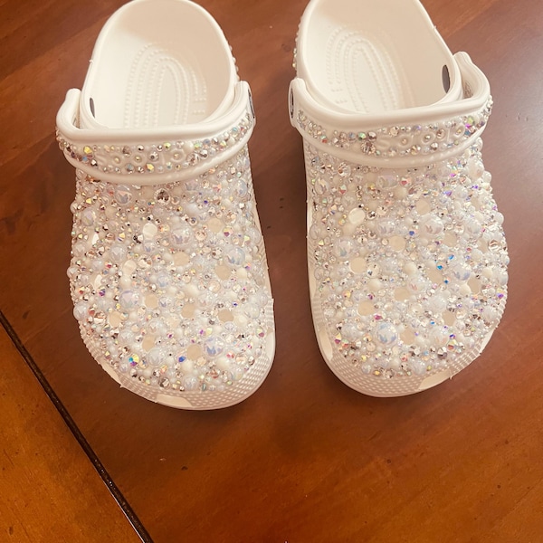 Luxury Bedazzled Wedding Crocs: Personalized Crystal Shoes - Etsy