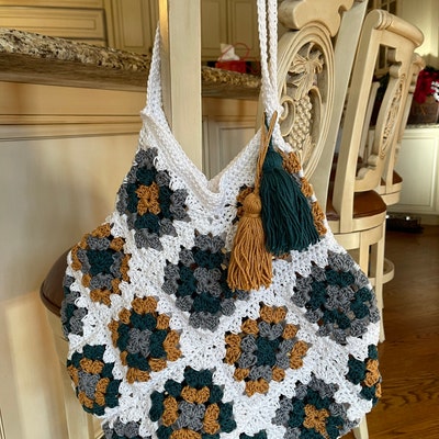 Magnolia Tote Bag Crochet Pattern, Granny Square Bag Crochet Pattern ...