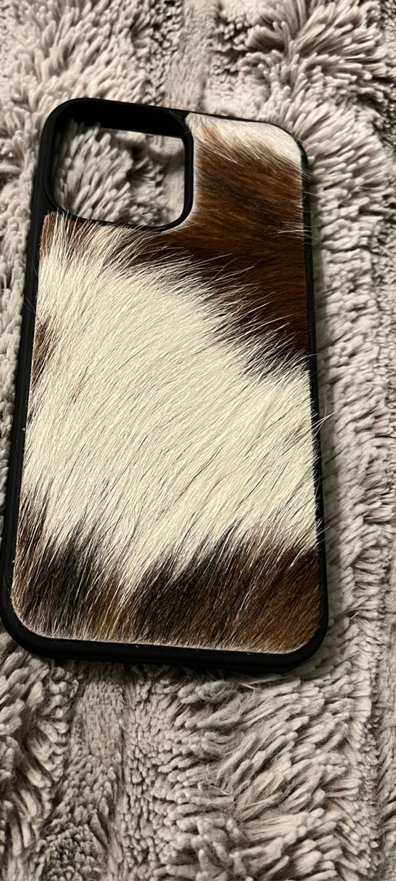 Genuine Hair On Hide, Western Cow iPhone Case, Phone Case