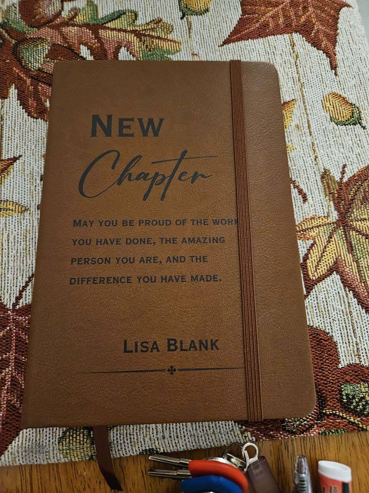 New Chapter Journal - Retirement Gift, Retirement of Coworker, Retirement Gifts for Women Coworker, Nurse Retirement, Corporate Gifts, Boss