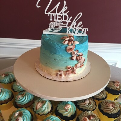 Sea Shell Fondant Topper 50pcs Beach Cake Topper Beach Cupcake Toppers ...