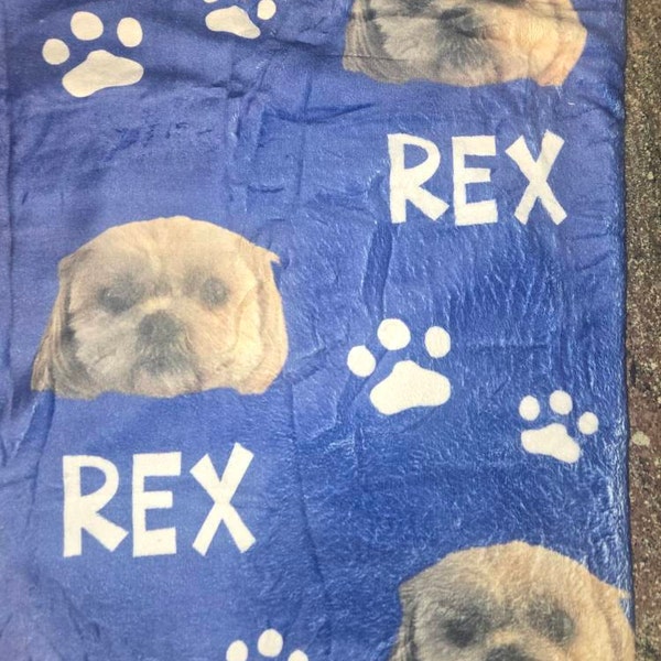 Personalized Dog Photo Blanket Hoodie - Upload Photo - Gift Idea For Dog Lover