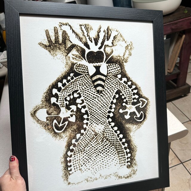 Shaman-mushroom, Ancient Cave Painting - Tassili, Psilocybin