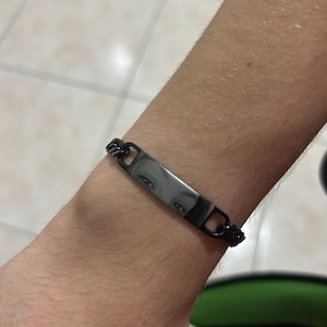 Saashi Med Cuff – Personalized Medical ID Bracelet – SOS Alert Stainless Steel Cuff main image 0