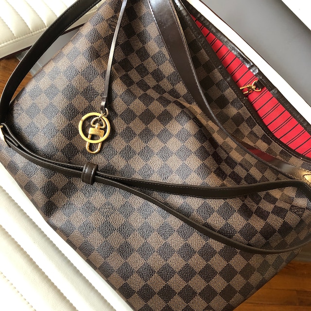 Louis Vuitton Brown, Pattern Print Damier Ebene Delightful mm