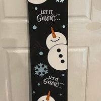 Let It Snow Vertical SVG | Snowman Christmas Design - Etsy Canada