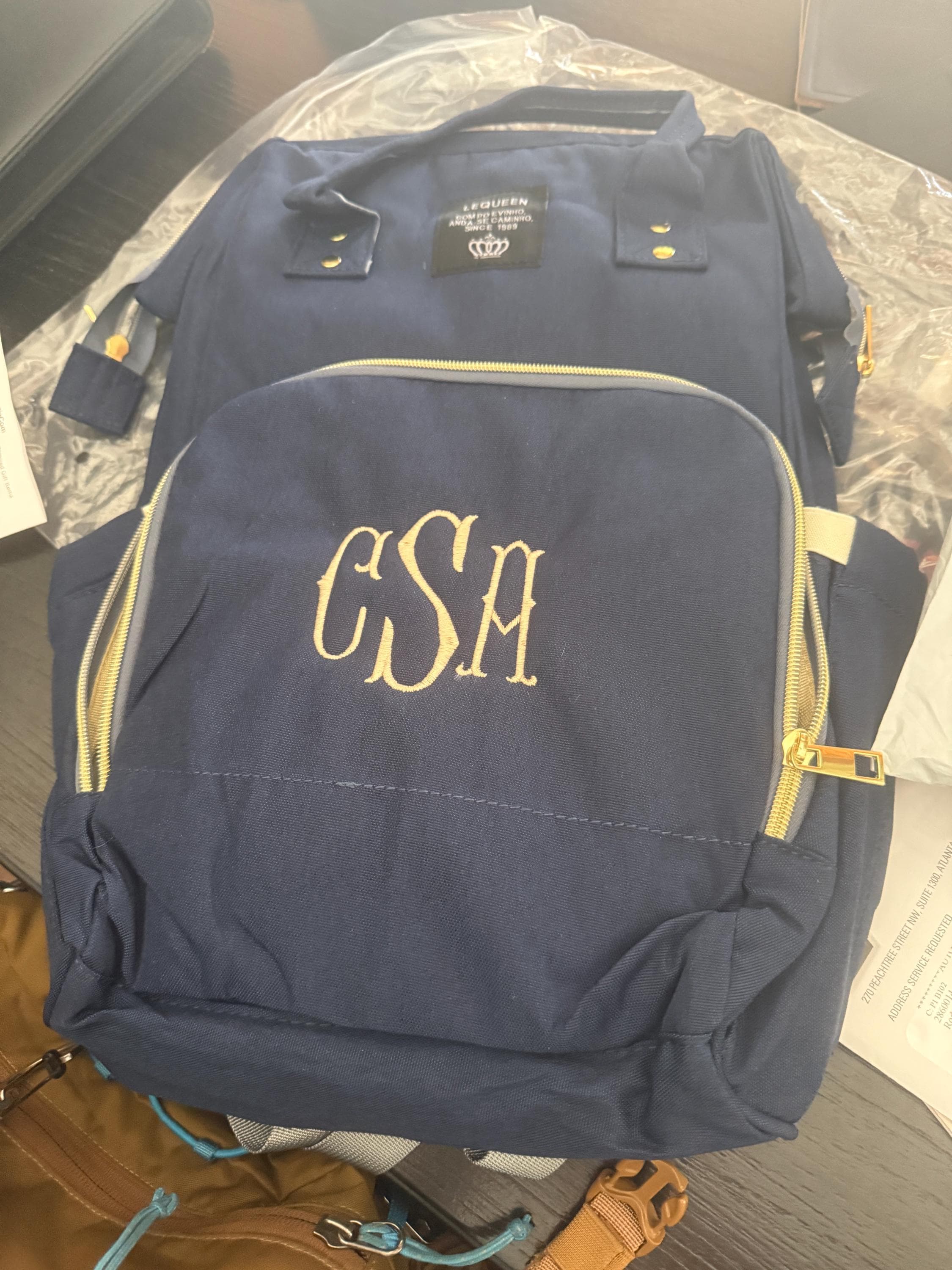 Monogrammed Diaper Bag Backpack | Multi Functional Diaper Bag Backpack | Personalized Diaper Bag | Custom Name Diaper Bag | Baby Shower Gift