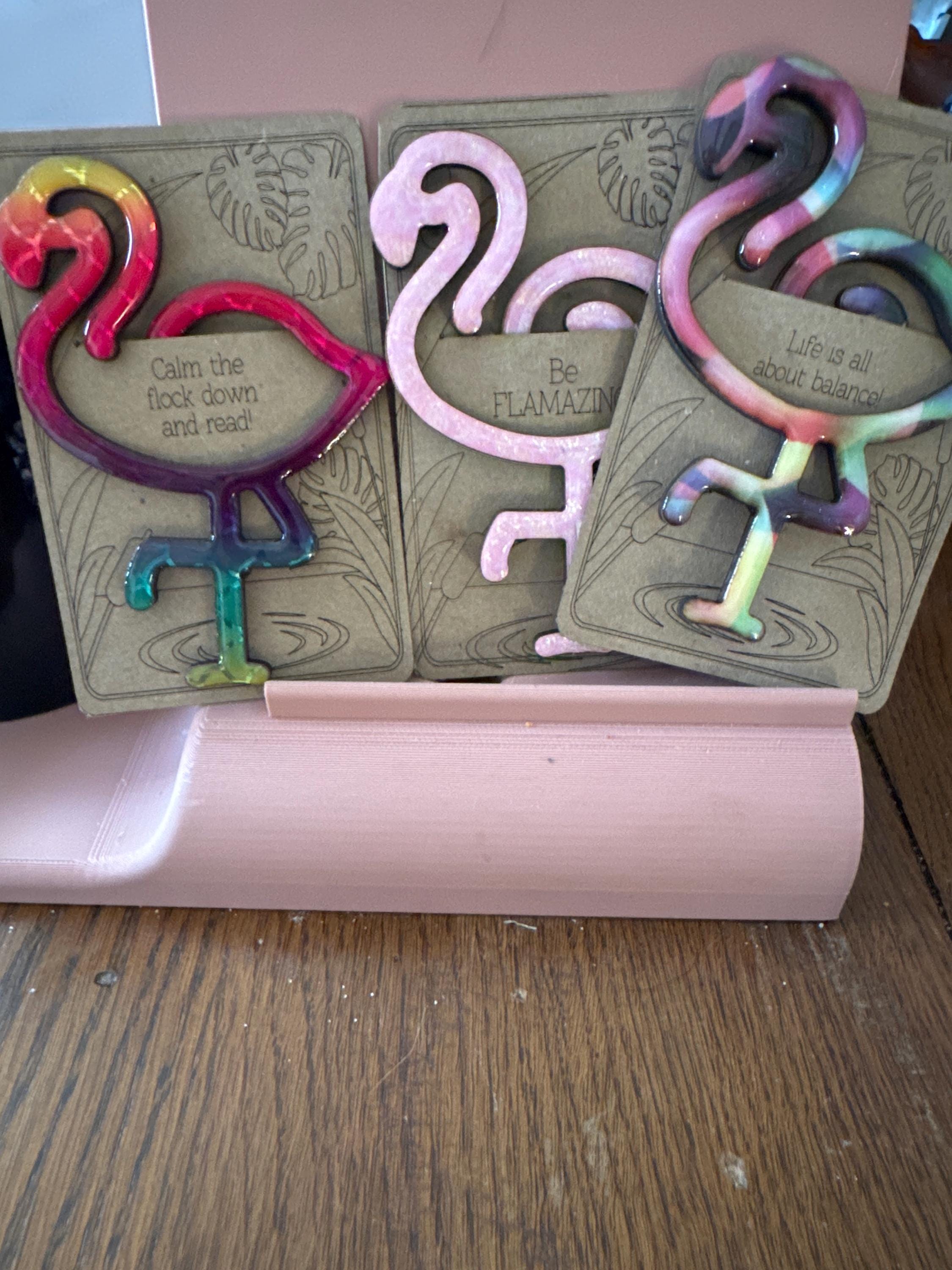Custom 3Pack Flamingo Bookmakers, Adorable Flamingo Trio, bookmarks, Personalized set of 3 flamingo bookmarks, Flamingo page markers