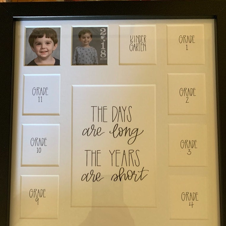 11x14 School Picture Frame Black 15 Opening Mat Class Of