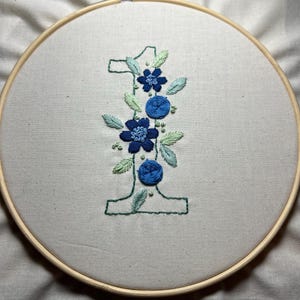【ハンドメイド】カラフル数字刺繍 花柄数字刺繍パターン 0-100：初心者向け手縫い（PDFパターン＋動画