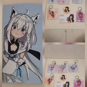 白上フブキ - アニメのぞき見ステッカー - Etsy 日本