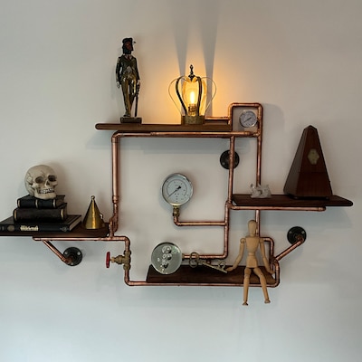 Steampunk Coat Rack Retro Industrial Wall Art - Etsy