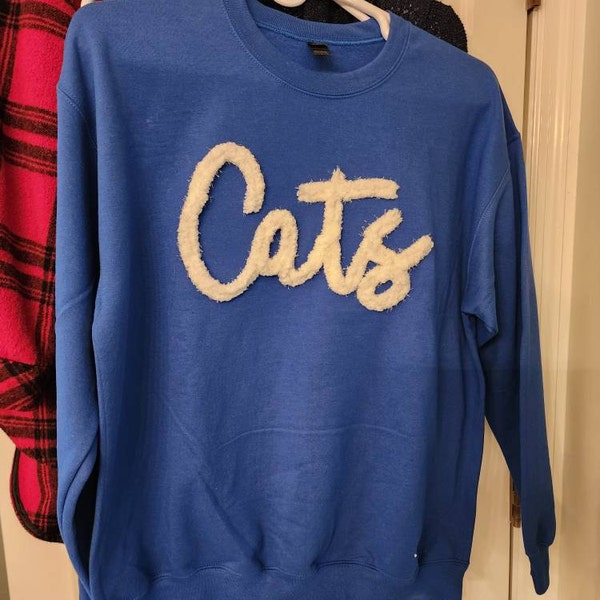 Dark Blue Raised Rib KENTUCKY/ Leopard KY Printed Sweatshirt main image 1