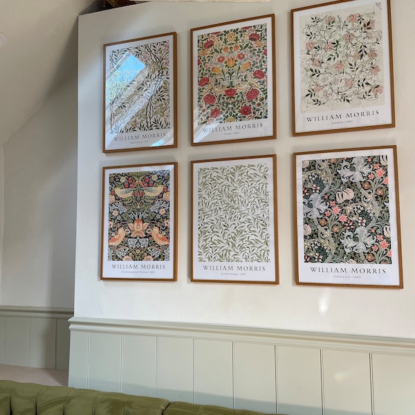 Set of 6 William Morris Prints, Art Nouveau Decor, Botanical Print ...