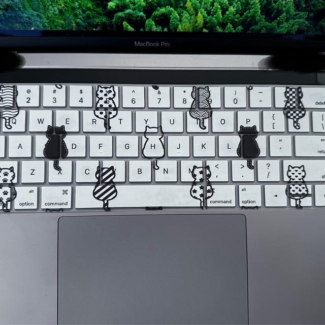 かわいい猫柄のMacBook Pro 13 14 16、MacBook Air 13 15用キーボード