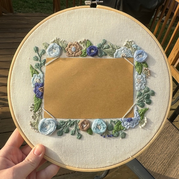 PDF Pattern, Floral Embroidery, 4x6