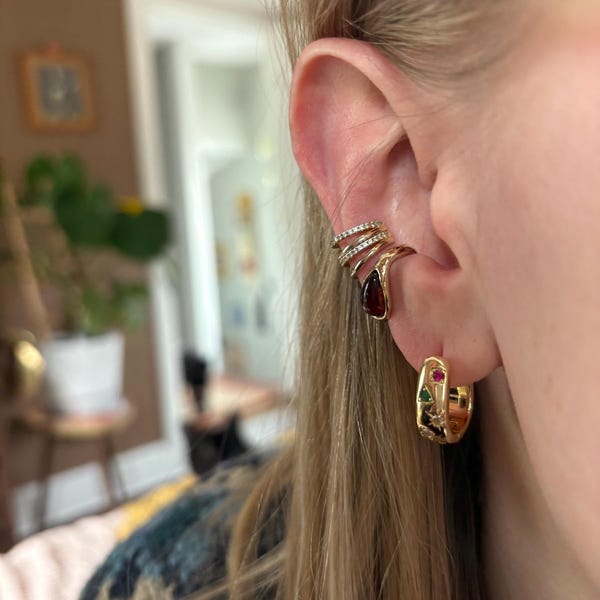 Supernova Ear Cuff - Bold Statement Ear Cuff, Aesthetic Earcuff for ...